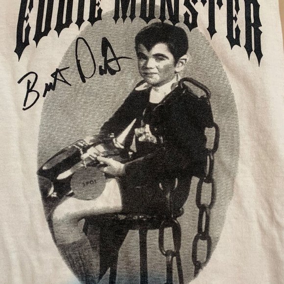 NOS New! “EDDIE MUNSTER” The MUNSTERS RETRO TV Show  WHITE JERZEES Large T-SHIRT - Picture 2 of 3
